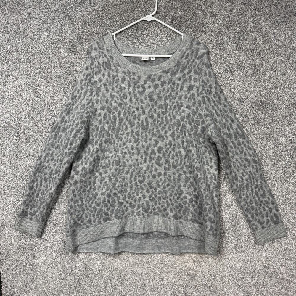 Gap Tunic Sweater XL Leopard Print Mob Wife Indie Sleaze Boho Winter Streetwear